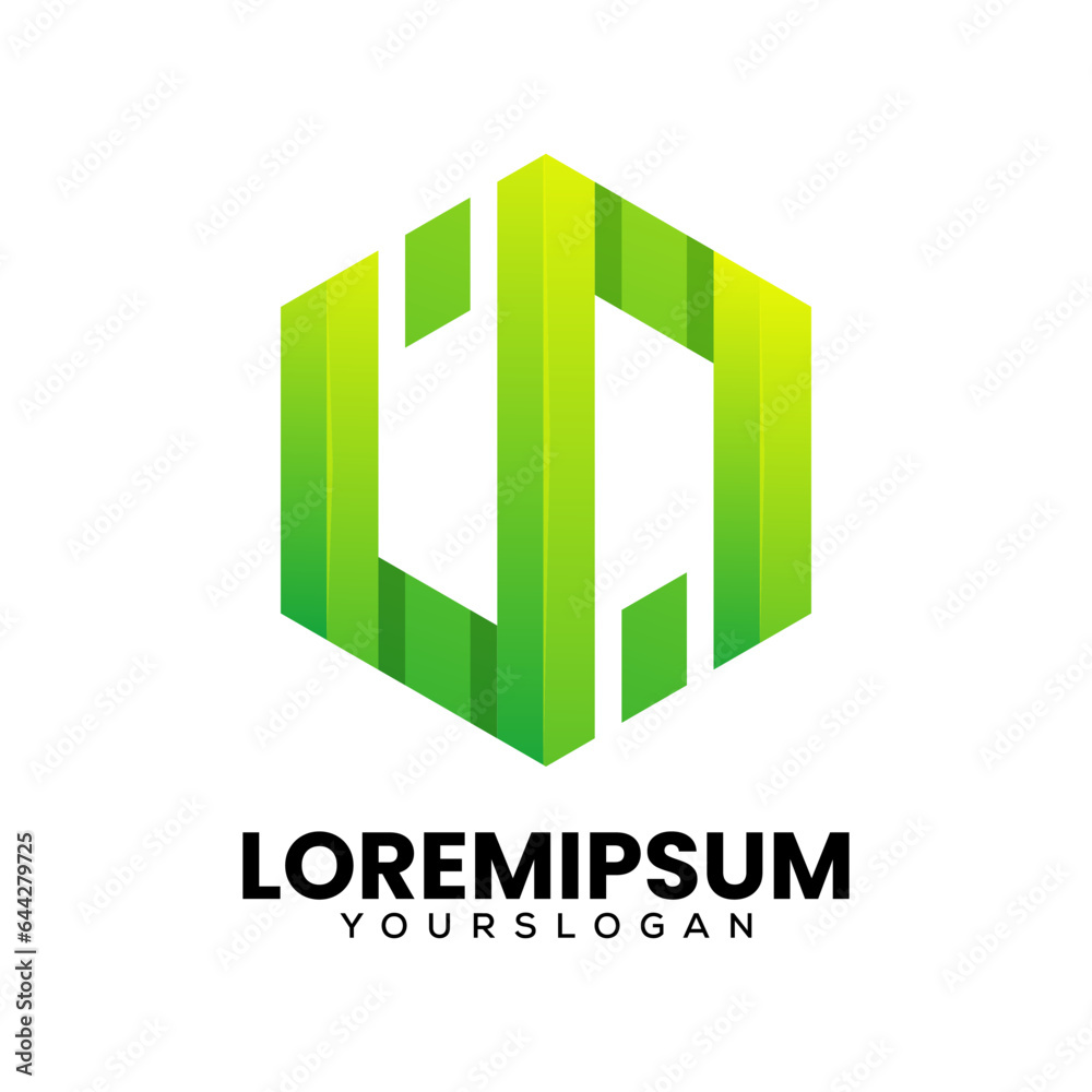 colorful letter u n icon logo design colorful letter u n icon logo design