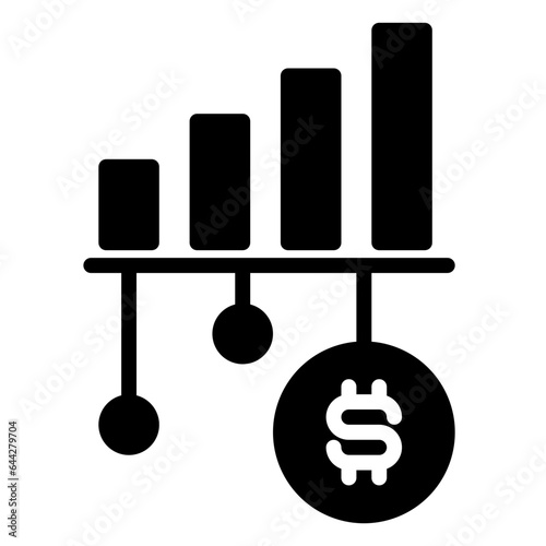 Dividends icon, glyph icon style