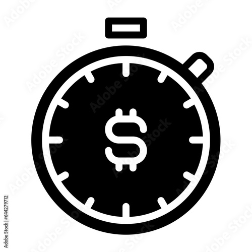 Debt icon, glyph icon style