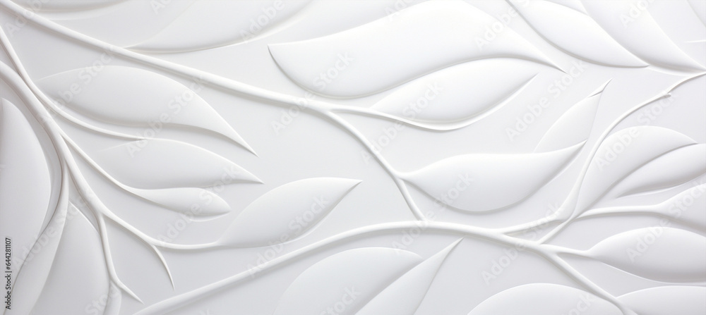 Naklejka premium Texture geometric wave pattern curve abstract modern shape art design wallpaper background white paper