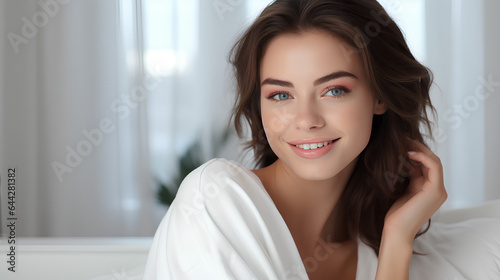 Beautiful Women, Smooth Radiant Skin, Isolated Model for Skin Care Advertising