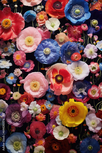Beautiful Flowers Abstract Background © LadyAI