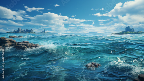 Sea landscape background