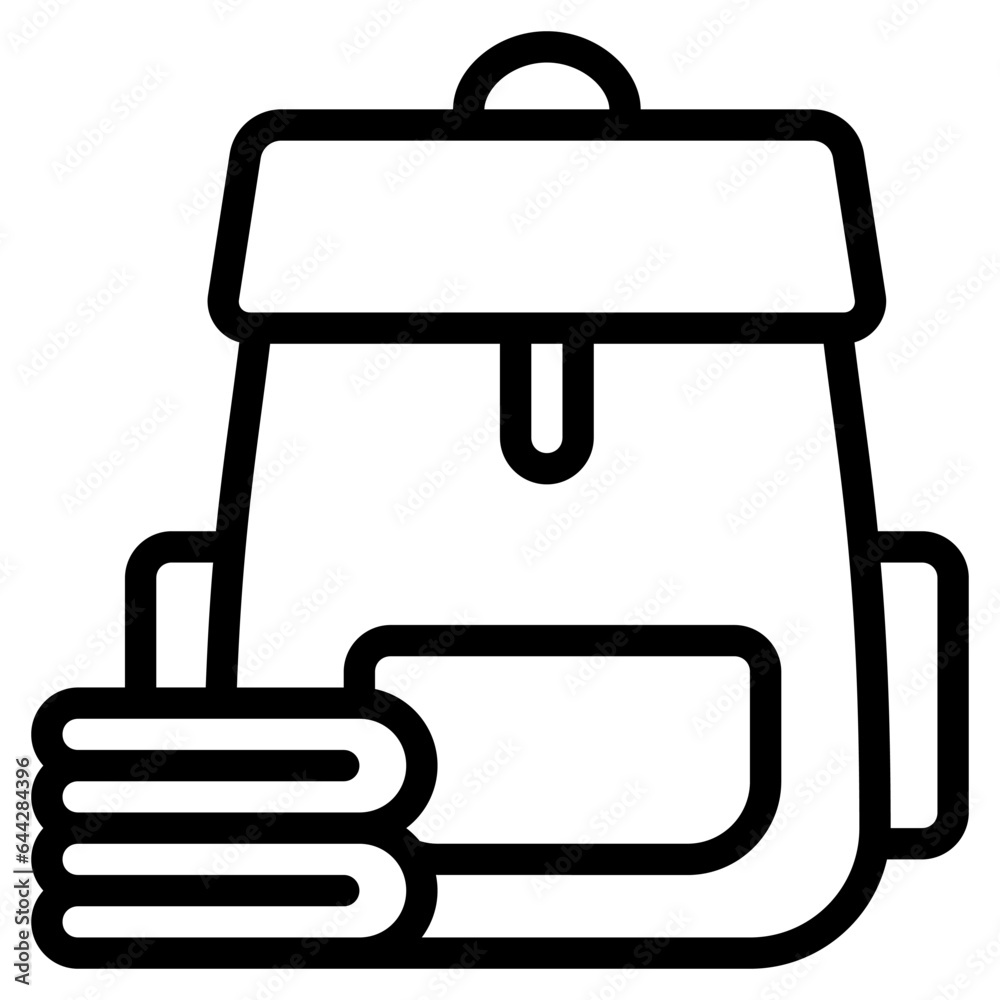 backpack icon with outline style. Suitable for website design, logo, app, UI and ETC. backpack icon with outline style. Suitable for website design, logo, app, UI and ETC.