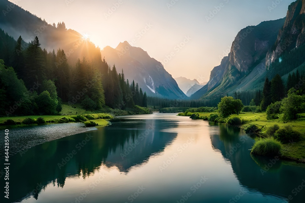 lake in the mountains