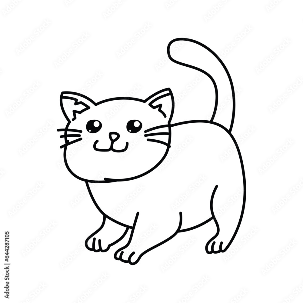 Cute cat vector illustration for your asset design Cute cat vector illustration for your asset design