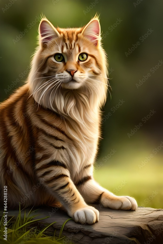 Fototapeta premium portrait of a cat. Generative AI