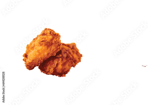 vector art realistic chicken fry illustration, digital vector graphic.