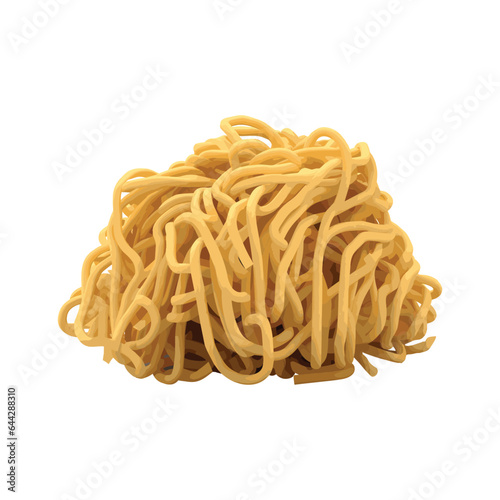 realistic noodles vector art illustration. isolated on white background. 