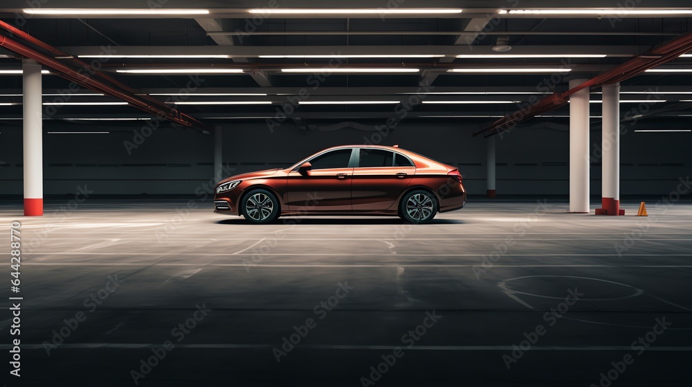 Fototapeta premium Luxury car in the parking lot