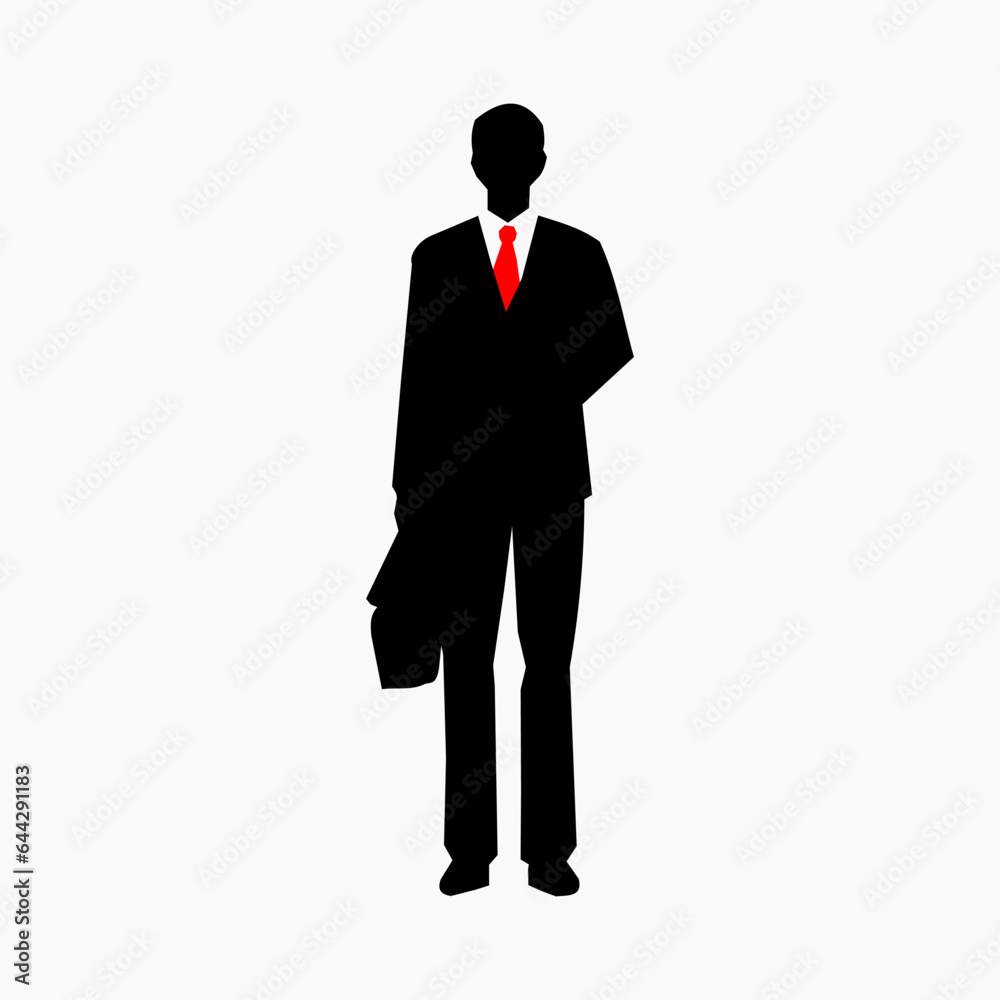 Businessman silhouette on white background Businessman silhouette on white background