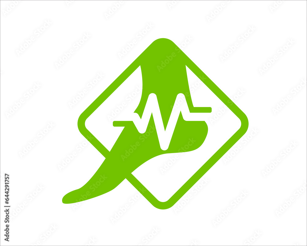 foot care with cardiogram logo designs for medical service foot care with cardiogram logo designs for medical service