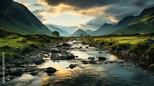 highland landscape background