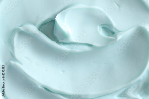 Blue skin care cosmetic beauty cream texture background in close up