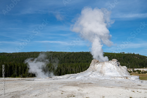 geysers in Yellowstone