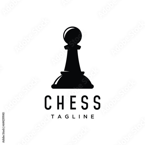 Retro vintage chess club logo template design.Logo for tournament, badge, sport.