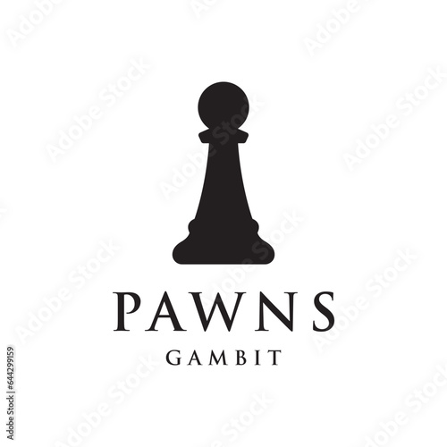 Retro vintage chess club logo template design.Logo for tournament, badge, sport.