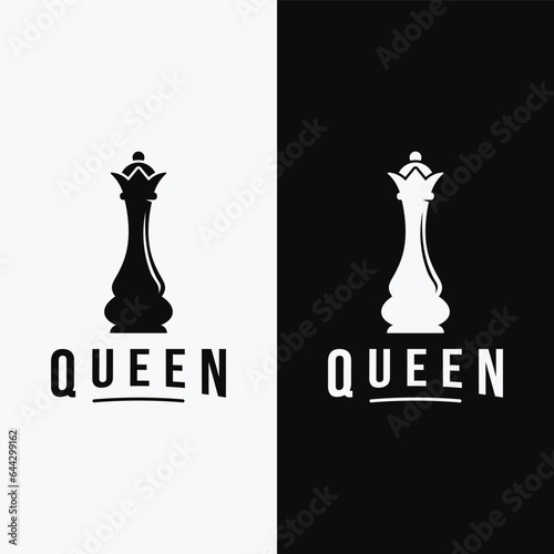 Retro vintage chess club logo template design.Logo for tournament, badge, sport.