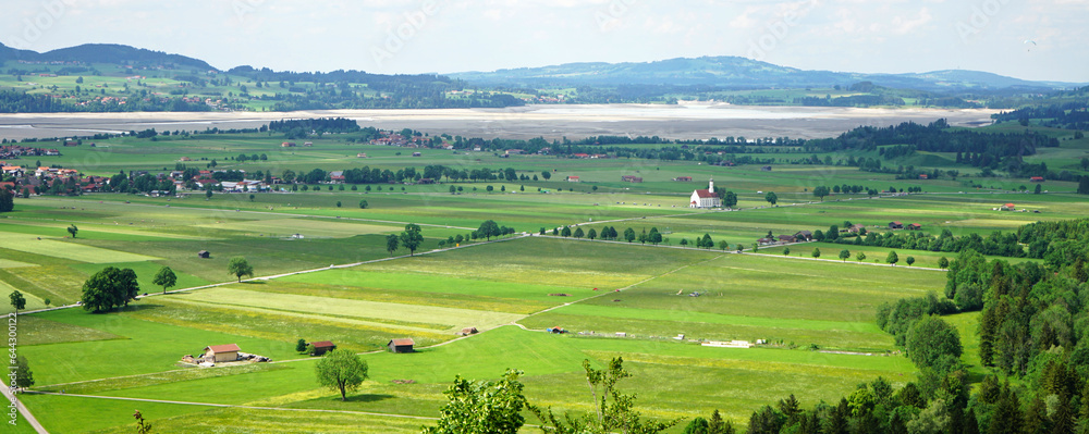 Panoramic views of the ground and beautiful greenery in the morning of the German countryside. Panoramic views of the ground and beautiful greenery in the morning of the German countryside.