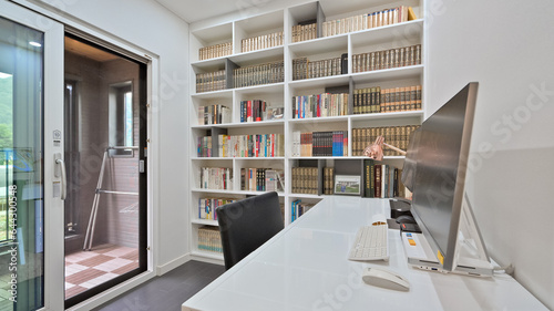 I created a place where I could use a computer in a spare space in one corner of the room