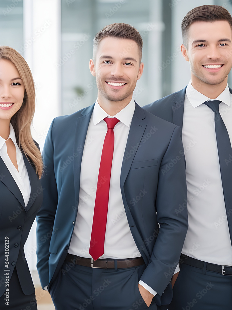 Successful business team smiling with confidence indoors Successful business team smiling with confidence indoors