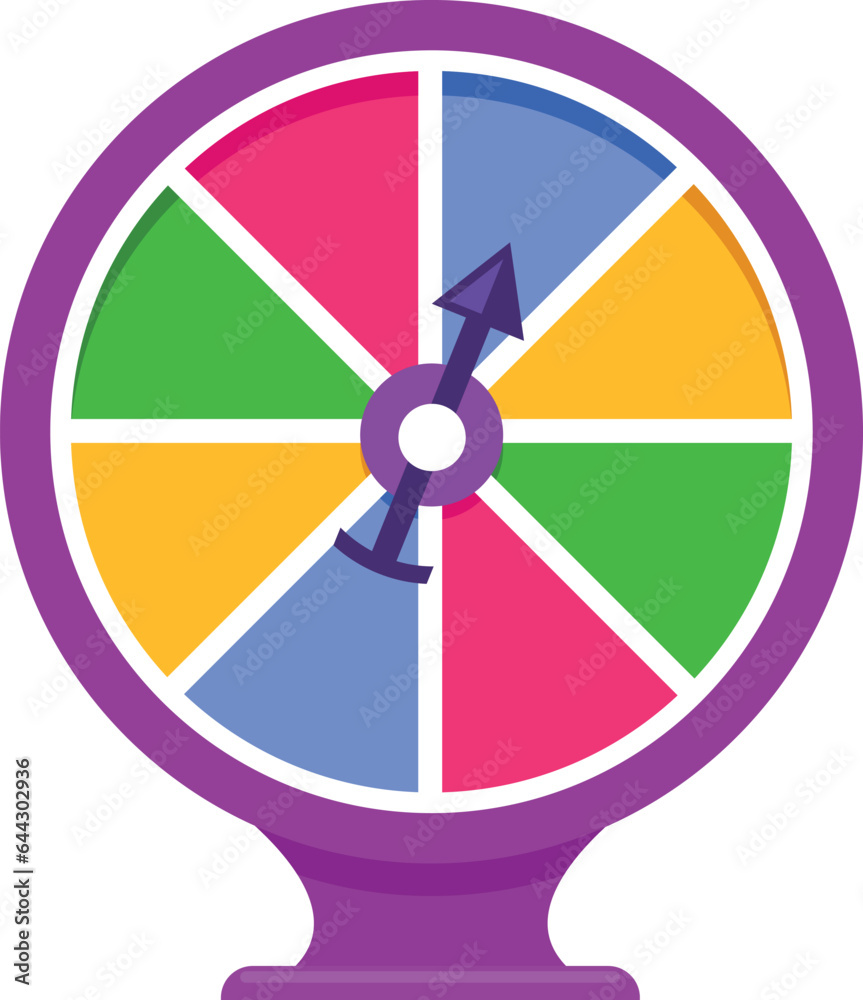 Obraz premium Color spin wheel. Roulette icon. Prize circle
