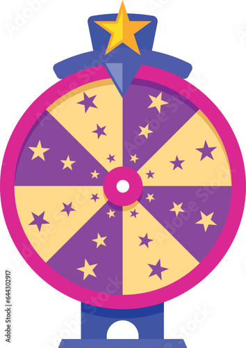 Fortune wheel. Colorful casino game spin circle