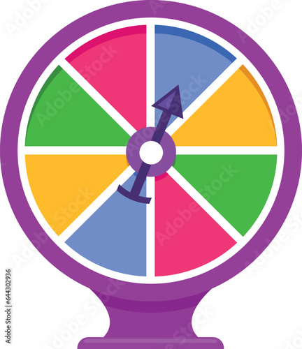Color spin wheel. Roulette icon. Prize circle