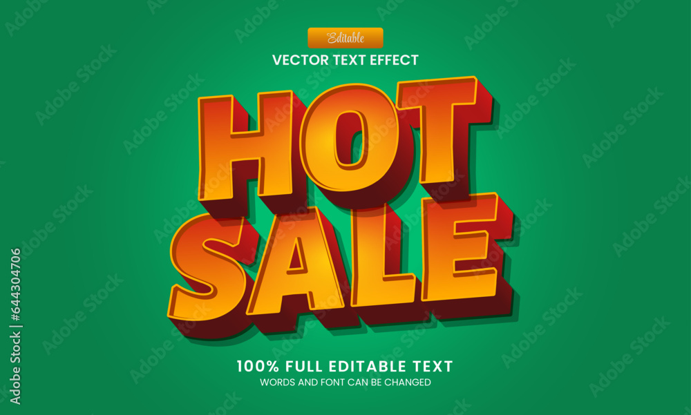 Design editable text effect happy, hot sale 3d bold vector illustration Design editable text effect happy, hot sale 3d bold vector illustration