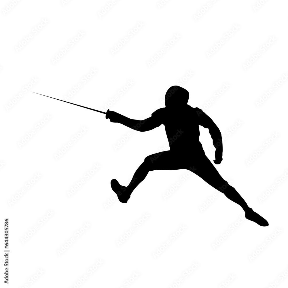 fencing silhouette fencing silhouette