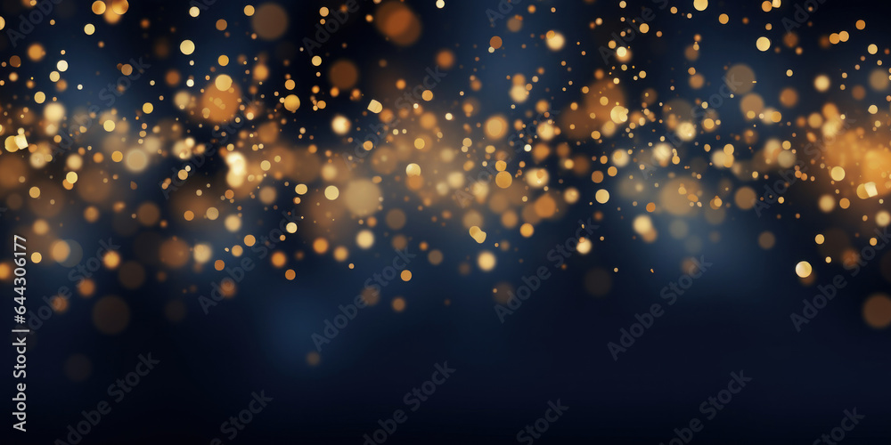Abstract background with Dark blue and gold particle. New year, Christmas background with gold stars and sparkling. Abstract background with Dark blue and gold particle. New year, Christmas background with gold stars and sparkling.