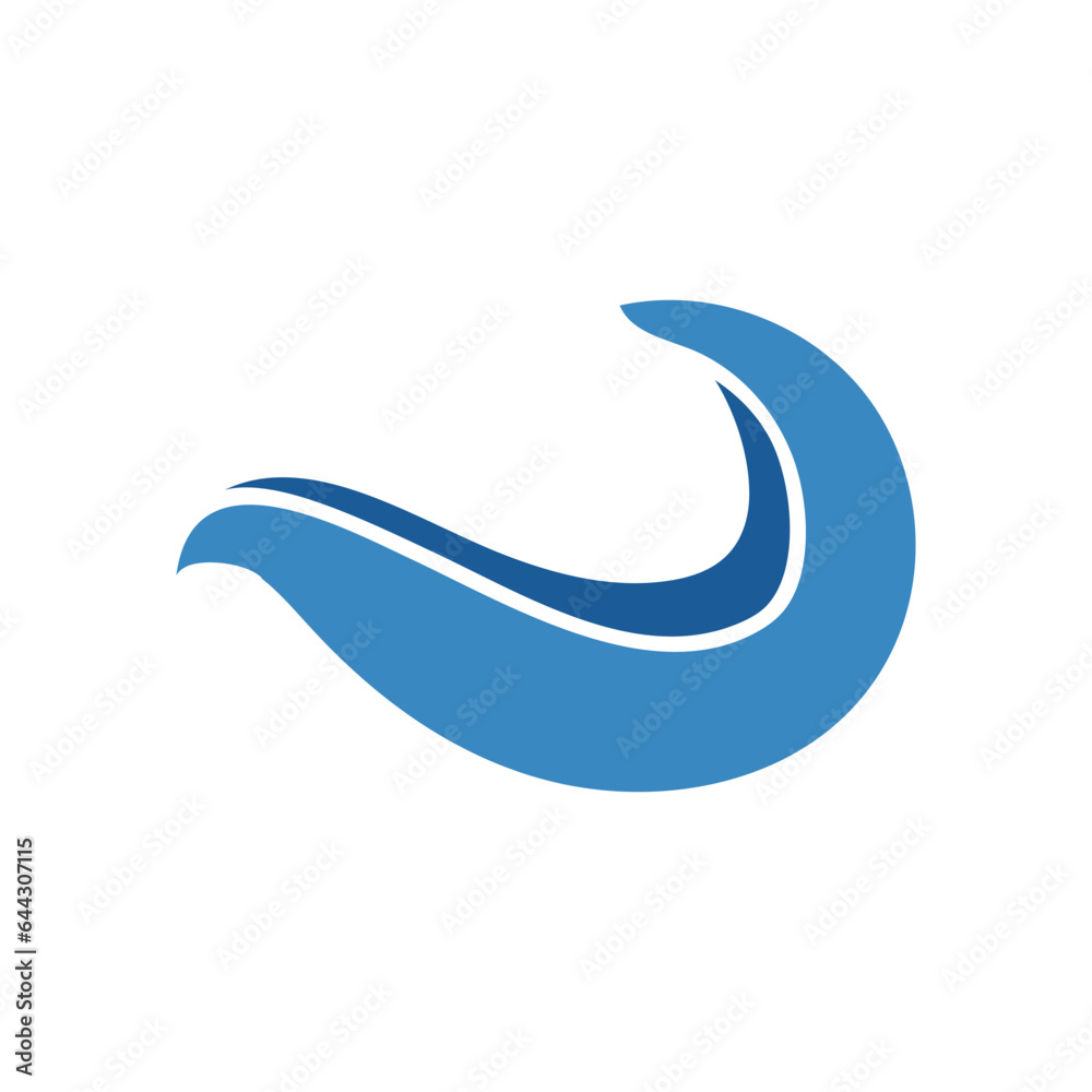 Blue wave icon design clipart template isolated Blue wave icon design clipart template isolated