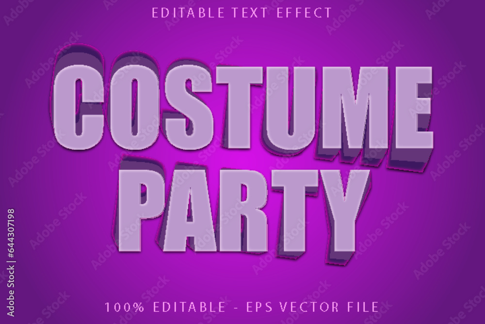 Costume Party Editable Text Effect Cartoon Style