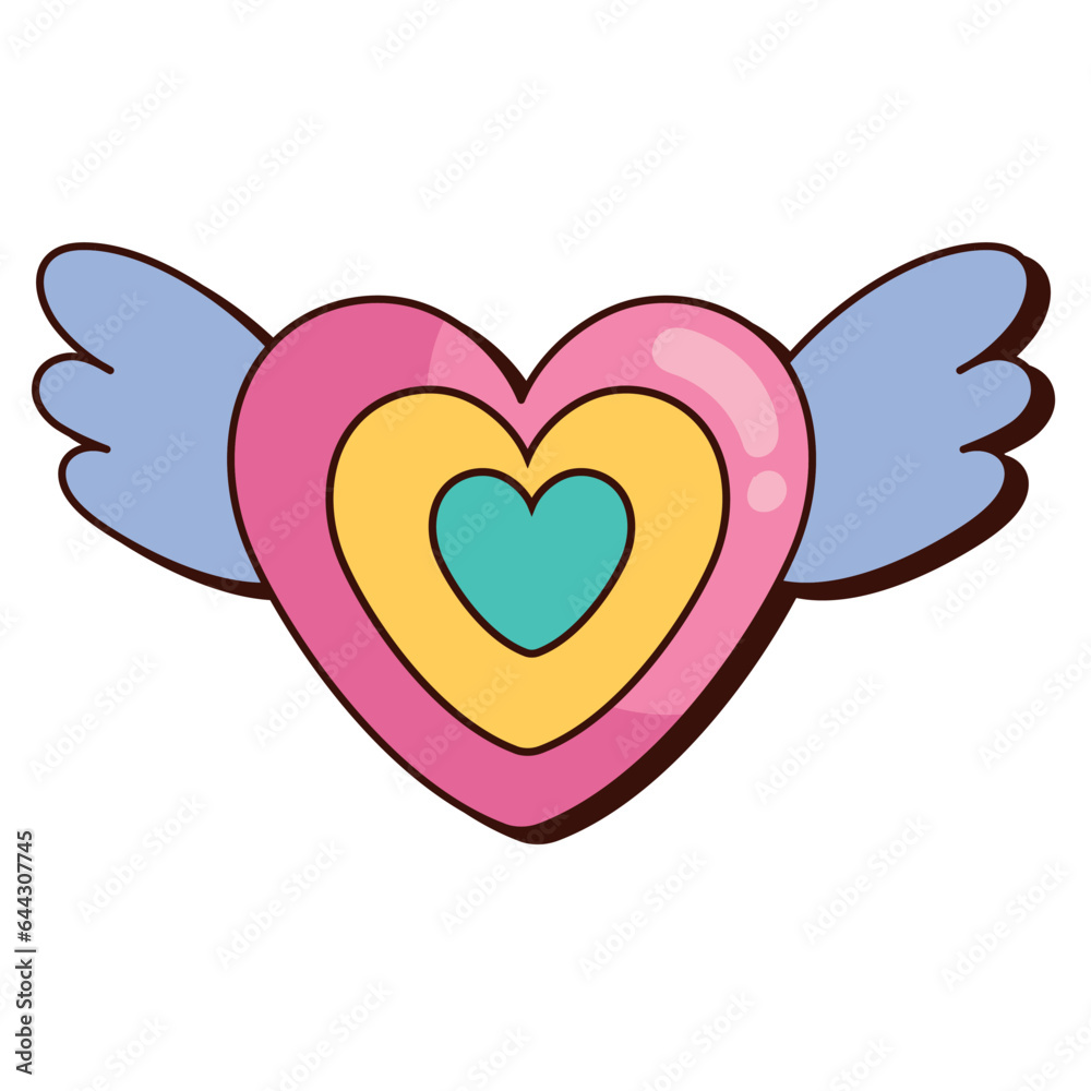 heart retro icon