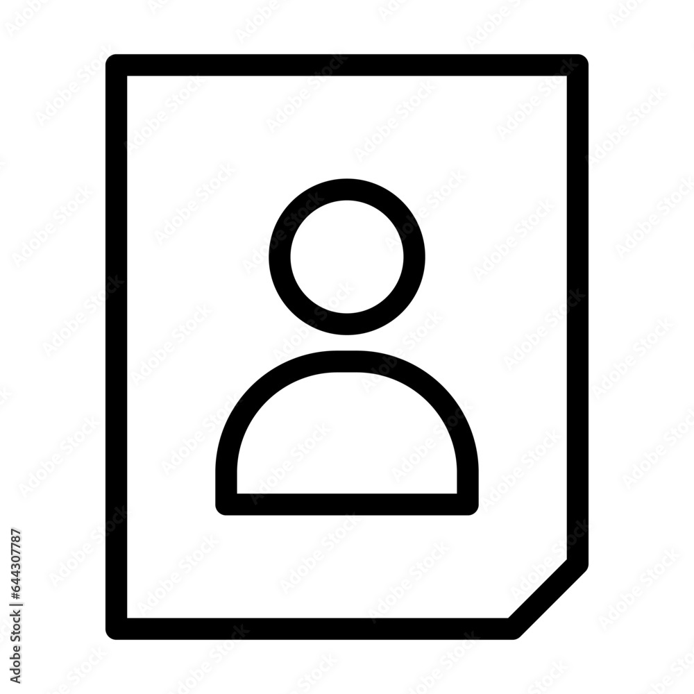 id card of charity outline icon id card of charity outline icon