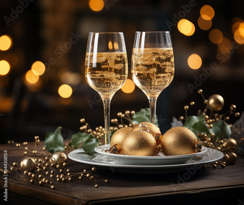 Gilded Elegance: Embracing the Spirit of Celebration with Bubbles of Golden Champagne, Infusing Festive Moments with Effervescent Joy and Luxury