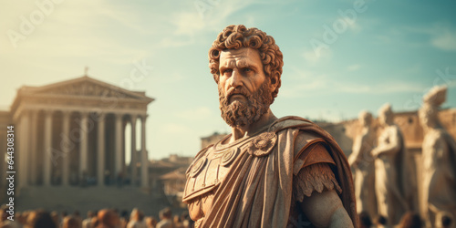 Sculpture of Marcus Aurelius Severus Antoninus Augustus, known as Antoninus Caracalla.  photo