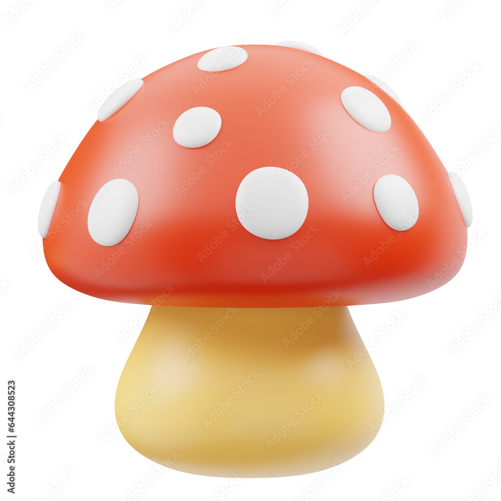 Mushroom 3D Icon Mushroom 3D Icon