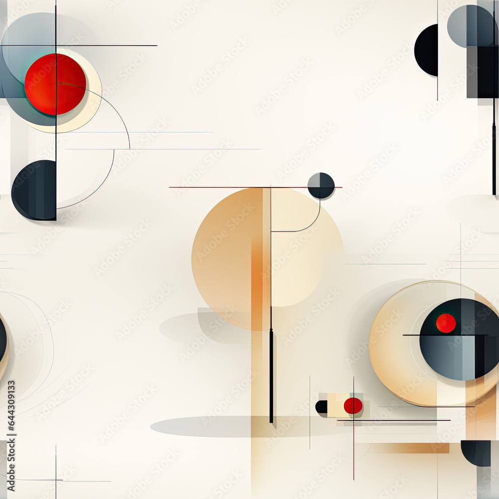 Obraz premium Mid century Retro geometric Abstract Art Poster