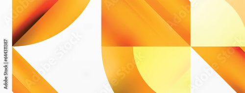 Minimalist marvel - squares and circles unite in harmonious geometry. Muted tones weave serene backdrop where structured tiles form dance of timeless elegance, epitomizing modern simplicity