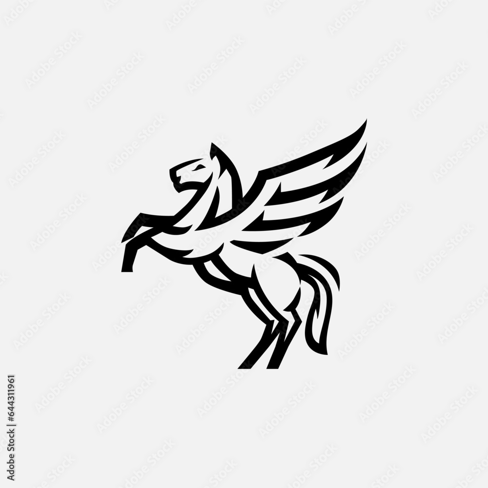 vector Pegasus logo design vector illustration vector Pegasus logo design vector illustration