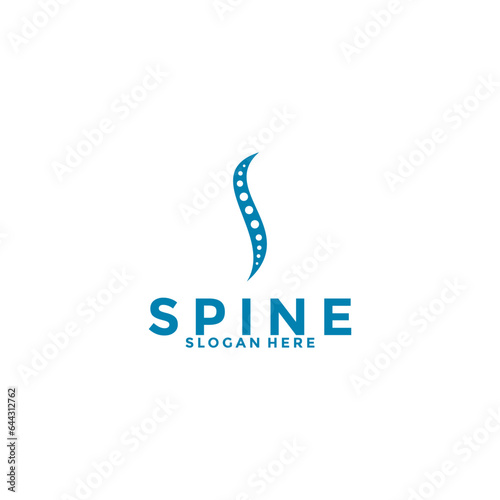 Spine logo design template icon,Chiropractic logo design unique idea concept