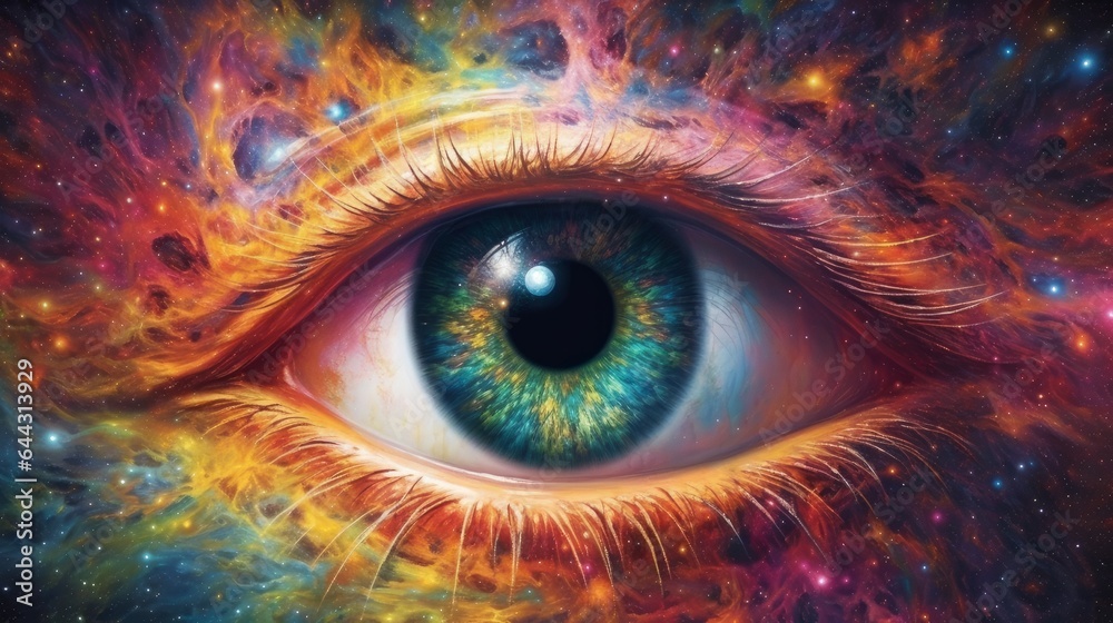 cosmic eye of god - obrazy, fototapety, plakaty 