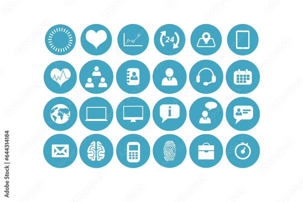 Digital png illustration of blue digital communication and media icons on transparent background
