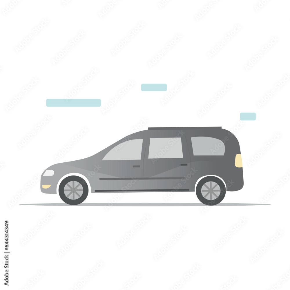 Car vector flat illustration. Car icon design. Suitable for animation, using in web, apps, books, education projects. 