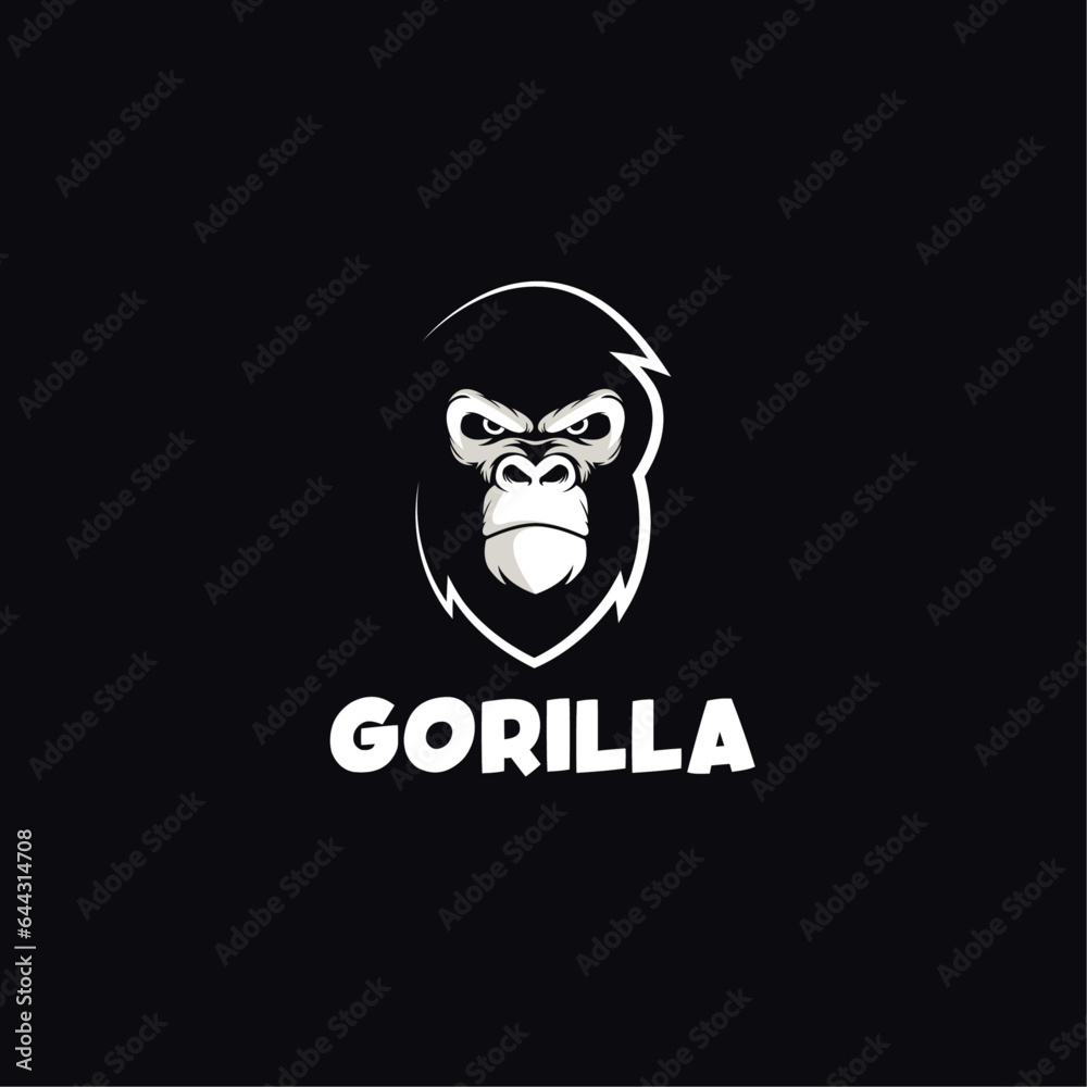 Angry gorilla Logo Icon Symbol Design Template Flat Style Vector