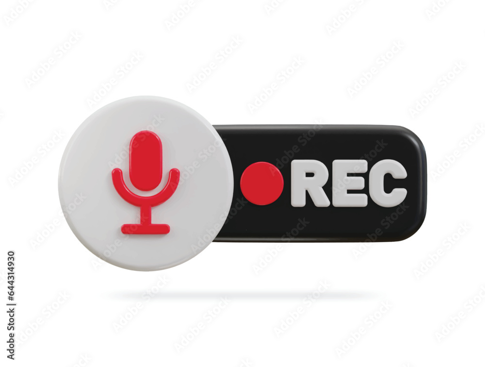 3d audio record icon 3d audio record icon
