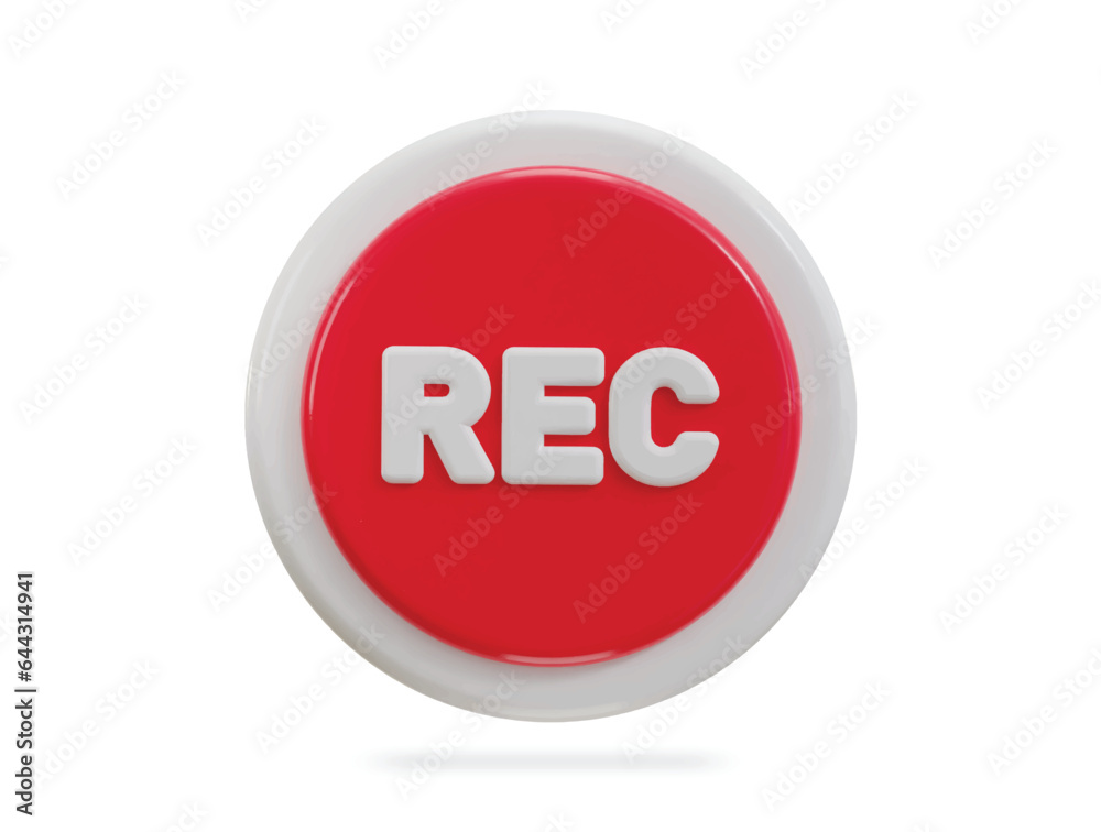 3d recording icon illustration 3d recording icon illustration