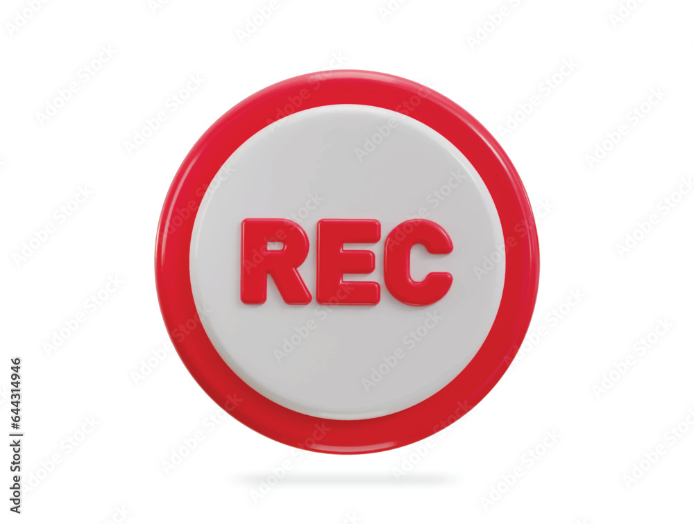 3d recording icon illustration 3d recording icon illustration