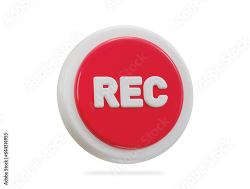 3d recording icon illustration